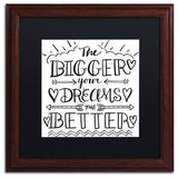 Elizabeth Caldwell 'Bigger Dreams' Art, Wood Frame, Black Mat, 16x16