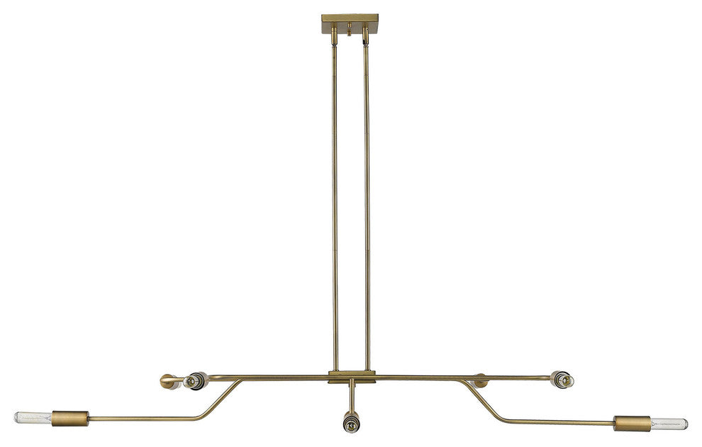 Perret 8-Light Aged Brass Convertible Pendant