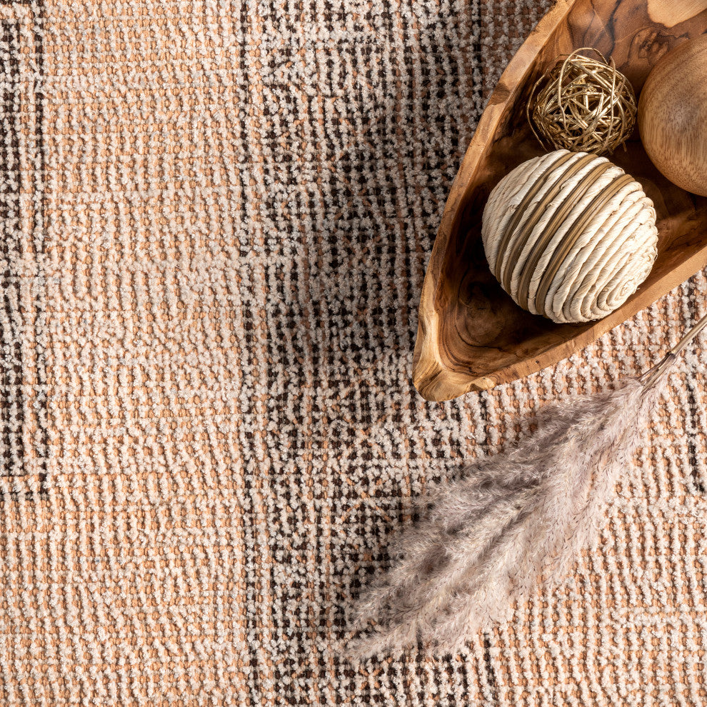 Ginger Cotton-Blend Area Rug, Tan 10'x14'