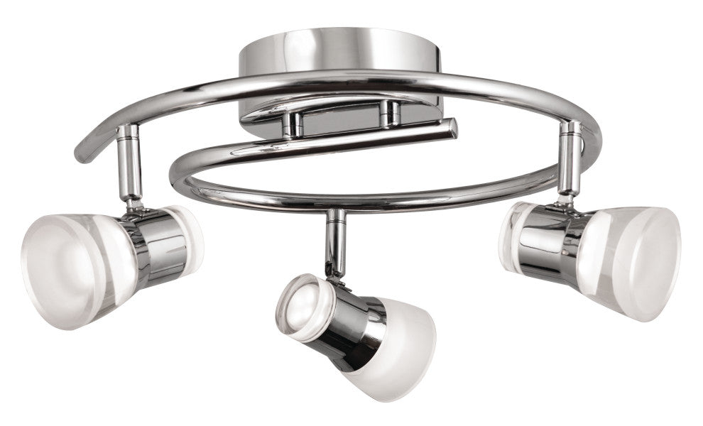 Gage Fixed Rail LED 21W - Polished Chrome - Clear