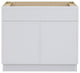Vanity Art Birch Plywood Single Base Storage Cabinet, White, 36"