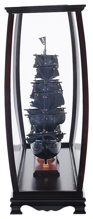 Display Case For Tall Ship Medium Wooden Display Case for Model Ships
