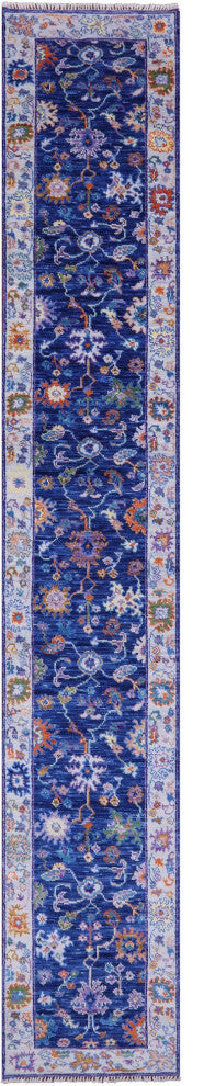 2' 7" X 16' 0" Turkish Oushak Handmade Wool Runner Rug - Q15510