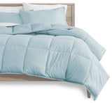 Bare Home 5-Piece Twin XL Bed-in-a-Bag, Light Blue/White