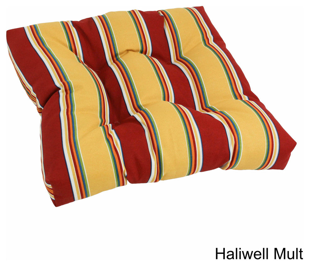 19" Squared Spun Polyester Tufted Dining Chair Cushion, Haliwell Multi