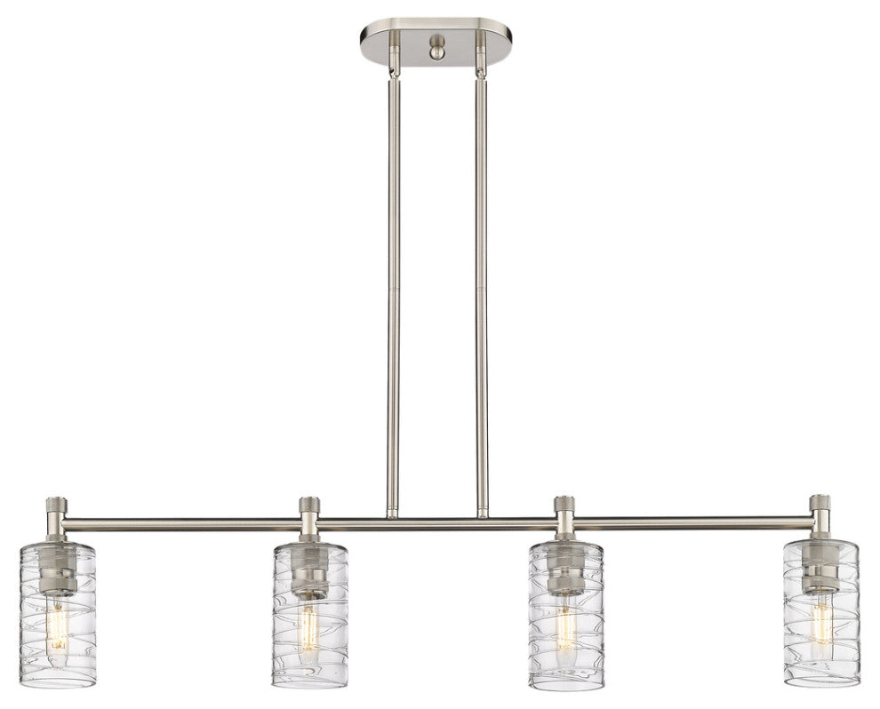 Crown Point 4 43.75" Island Lighting Satin Nickel