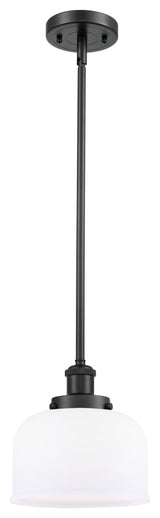 Large Bell 1-Light Pendant, Matte Black, Matte White