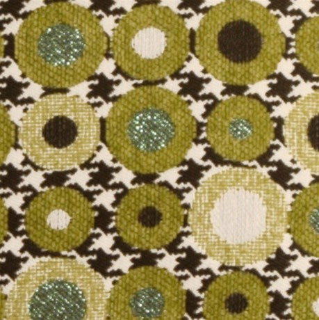 Pillow Decor - Houndstooth Spheres Throw Pillow, Green, 18" X 18"