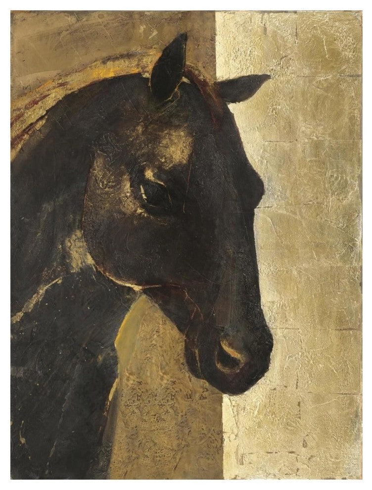 "Trojan Horse I Gold" Digital Paper Print by Albena Hristova, 14"x18"