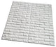 19.7" x 19.7" Art3d PVC 3D Wall Panels White Brick Wall Tiles, Set of 12