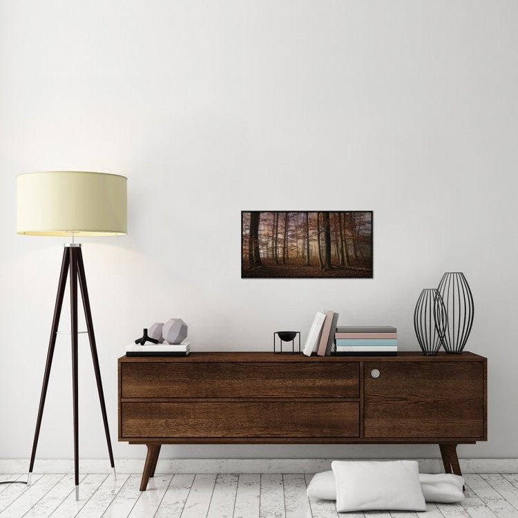 "Autumn" Framed Canvas Giclee by Norbert Maier, 31x16"
