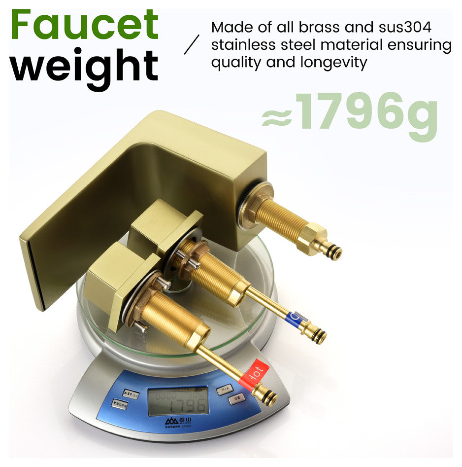2-Handle Deck-Mount Roman Tub Faucet, Brushed Gold