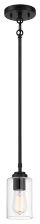 Stowe Mini Pendant 1  Light  Flat Black