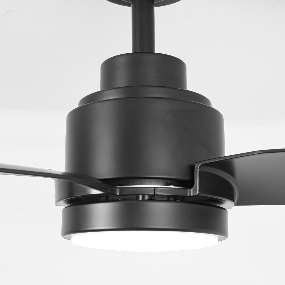 42-inch Modern Black LED Ceiling Fan with Remote