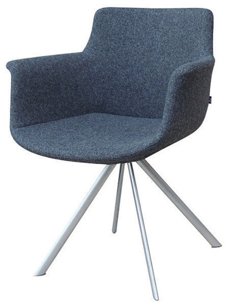 Rego Ellipse Swivel Armchair, Newport Pistachio Wool, Polished Chrome Base