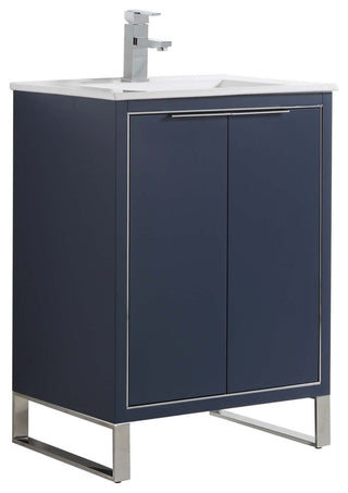 Fine Fixtures Opulence Collection Bathroom Vanity with White Ceramic Sink