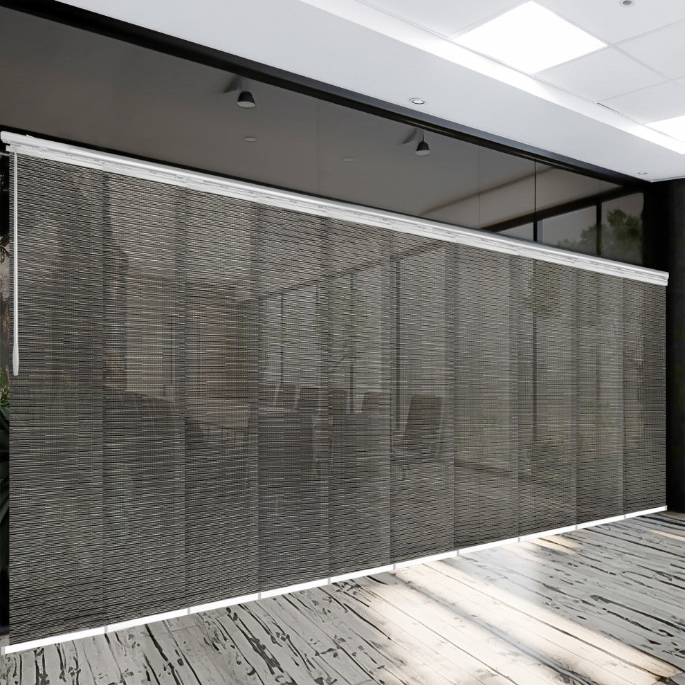Kato 10-Panel Track Extendable Vertical Blinds 120-218"W