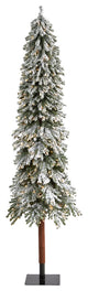 Nearly Natural 8ï¿½Flocked Grand Alpine Artificial Christmas Tree/500 Clear Lights