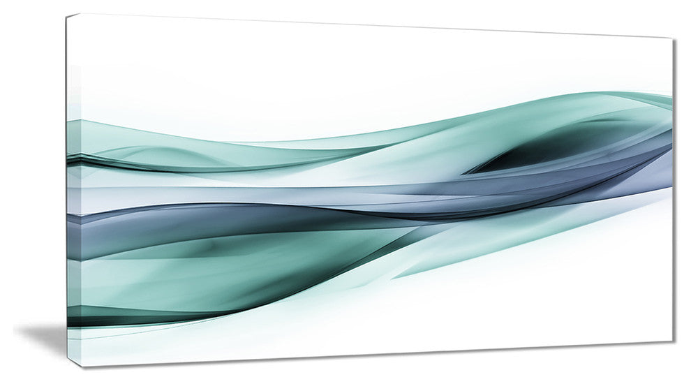 "Fractal Lines Gray Blue" Abstract Digital Art Canvas Print