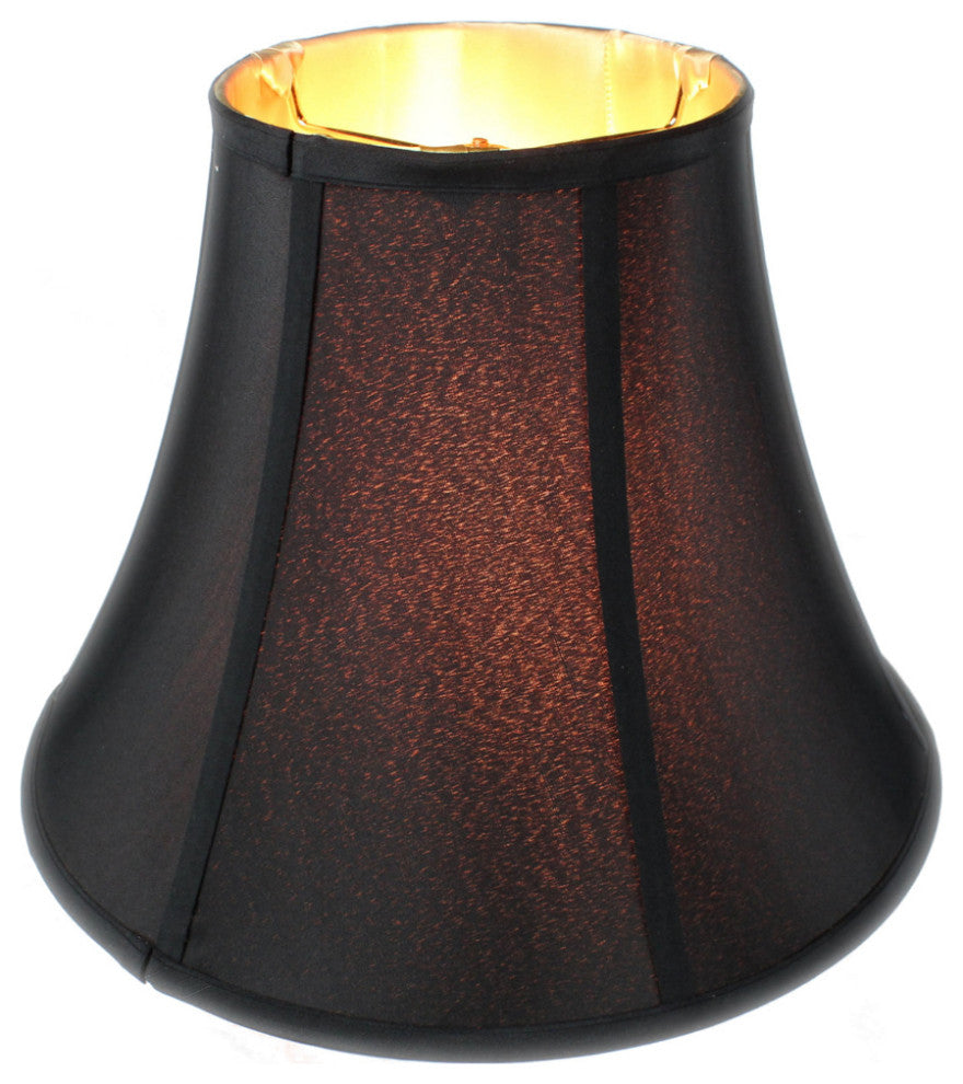 With Lining Bell Premium Lampshade 7"x14"x11", Black