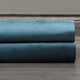 Caspian Blue Plush Velvet Hotel Blackout Fabric Sample, 4Wx4L