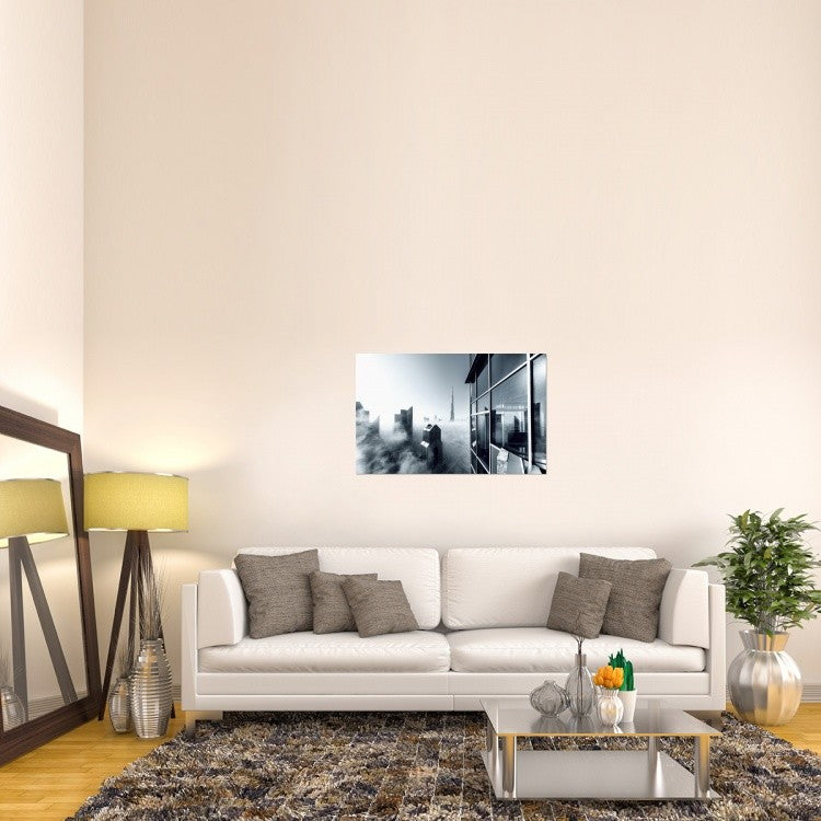 "Foggy City" Stretched Canvas Giclee by Naufal, 40x25"