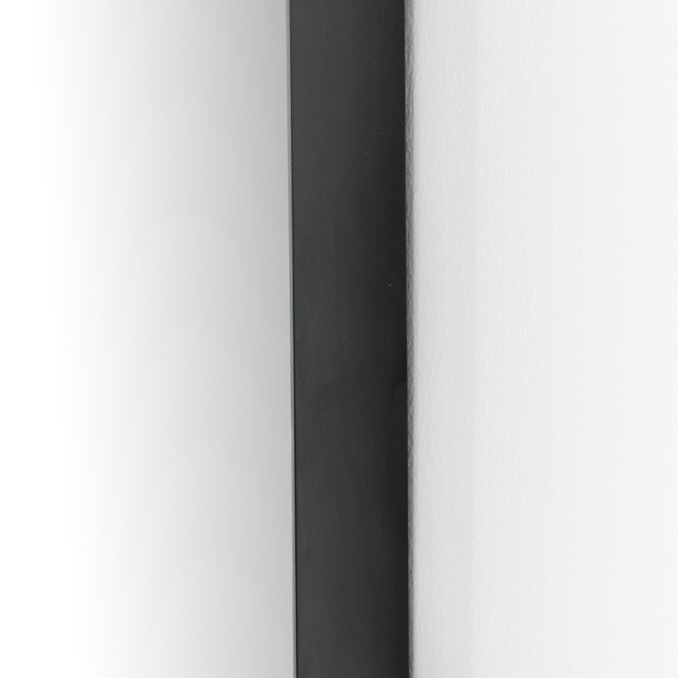 Georgina Small Mirror, Iron Matte Black