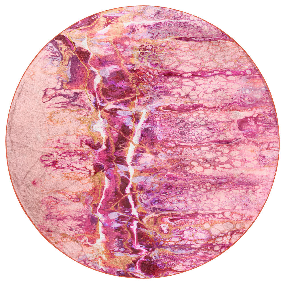 Kikiamo KK16 Flamingo 8' x 8' Round Rug