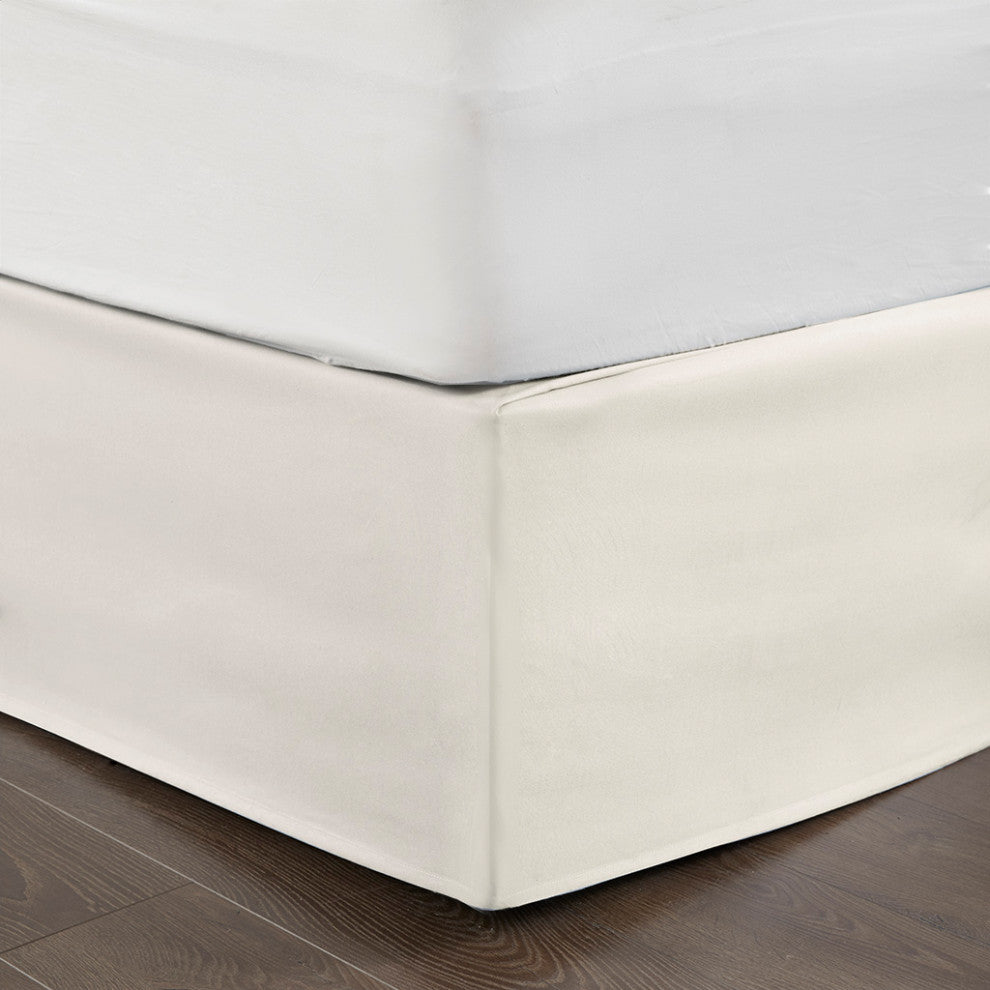 Madison Park Simple Fit Wrap Around Adjustable Bedskirt, Ivory