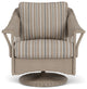 Lloyd Flanders Nantucket Swivel Lounge Chair, French Beige, Purveyor Pewter