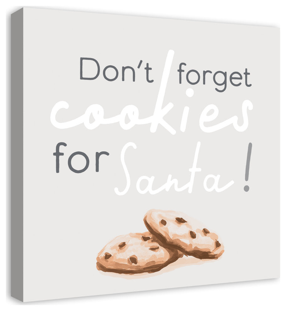 Christmas Cookies Santa 24x24 Canvas Wall Art