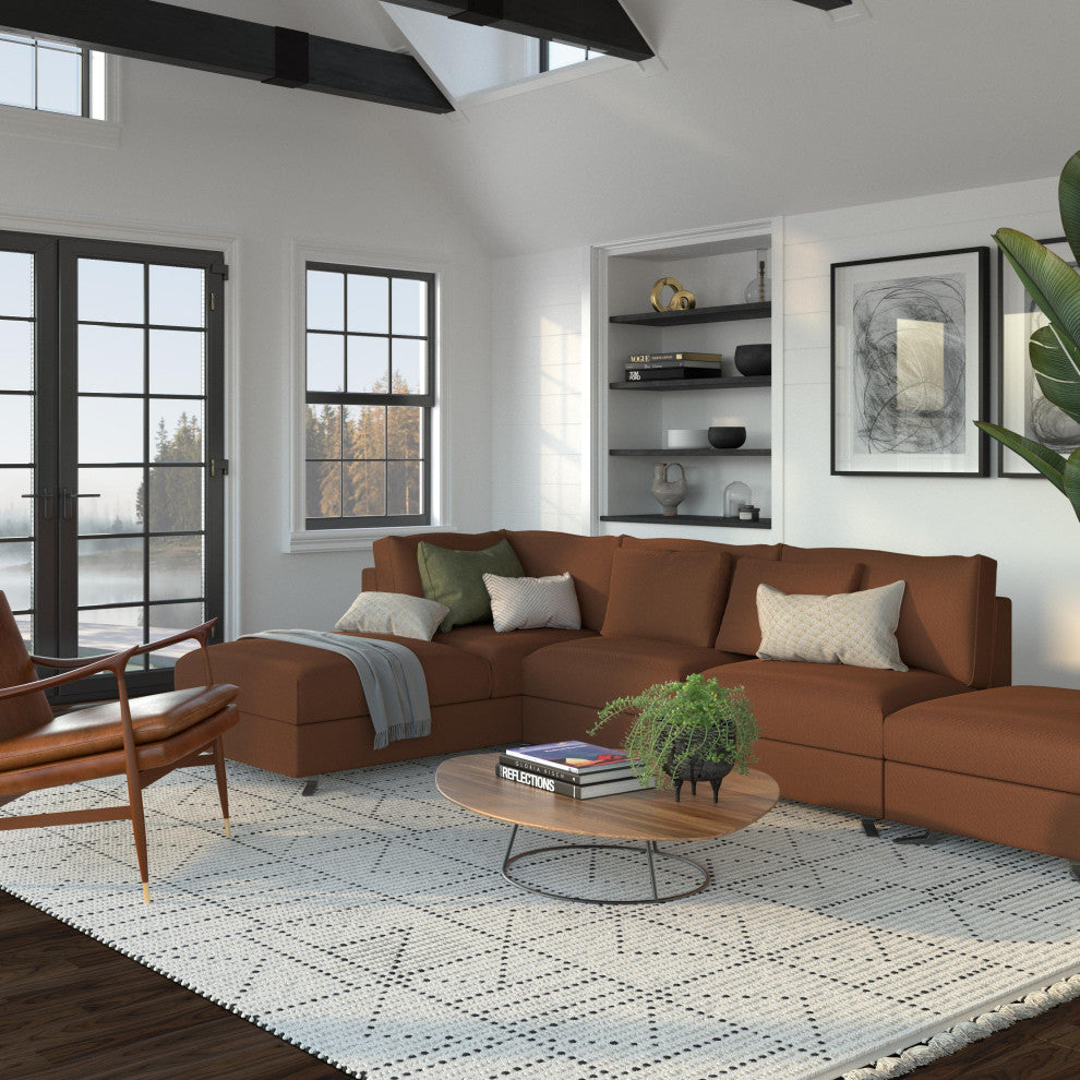 Vail Pardo Ivory and Charcoal Wool and Cotton Area Rug With Tassels