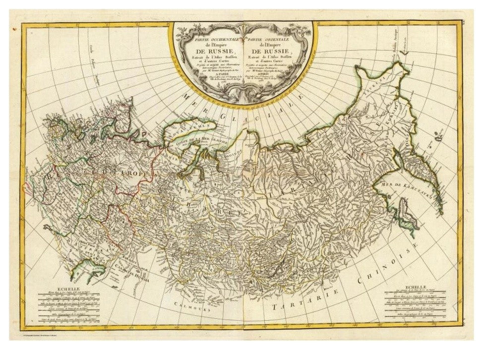"Composite: Russia, 1785" Digital Paper Print by Rigobert Bonne, 32"x23"
