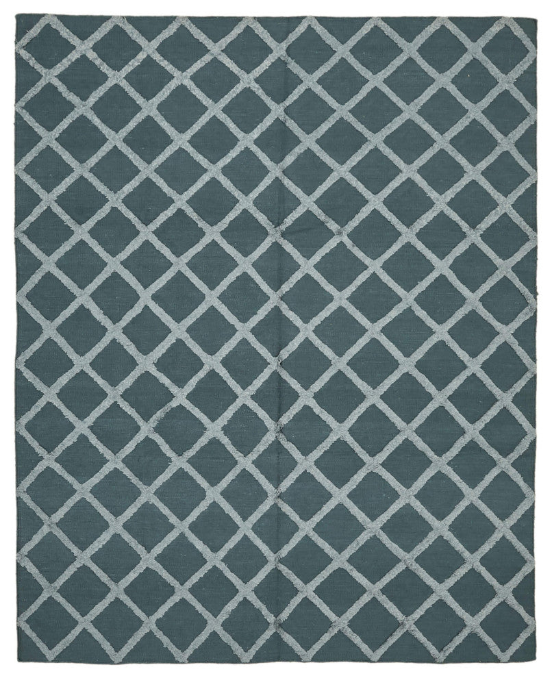 Rug N Carpet - Hand-knotted Modern Design 8' 7'' x 10' 0'' Wool Unique Kilim Rug