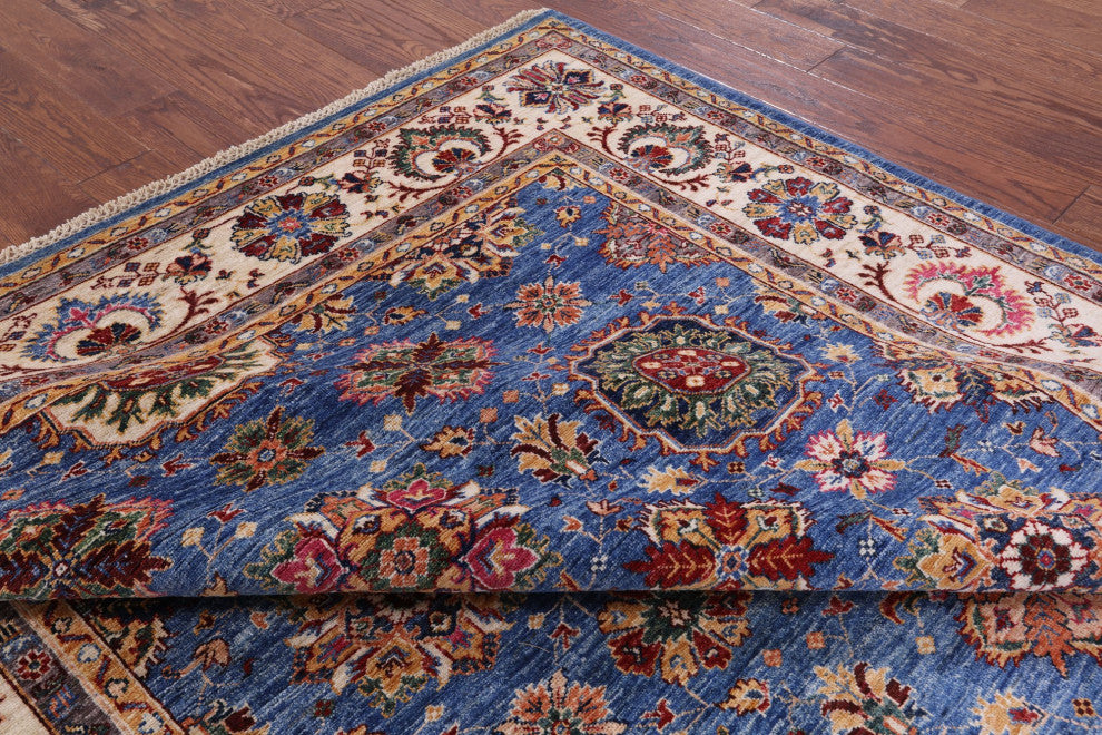 6' 9" X 9' 6" Hand-Knotted Persian Tabriz Wool Rug Q7616