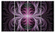 Purple Glowing Fractal Stained Glass, Abstract Canvas Print, 48"x28", 4 Panels