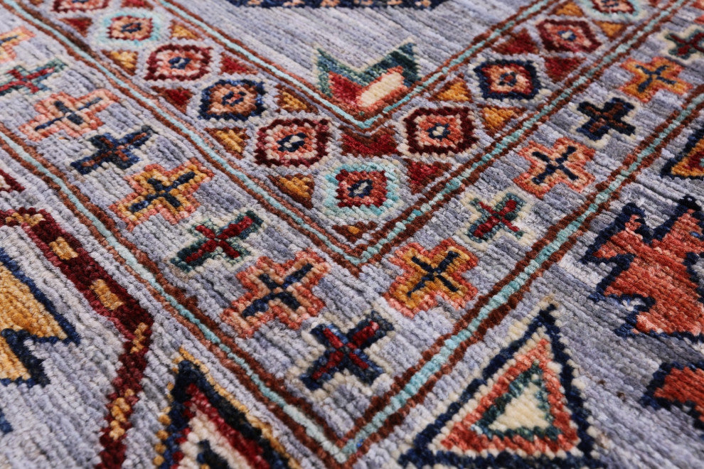 6' 10" X 9' 10" Hand-Knotted Bokhara Wool Rug - Q12748