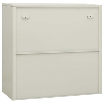 vidaXL Office Cabinet Storage Cabinet Home Display Cabinet Light Gray Steel