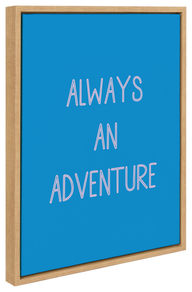 Sylvie Always an Adventure Framed Canvas by Apricot and Birch, Natural 18x24