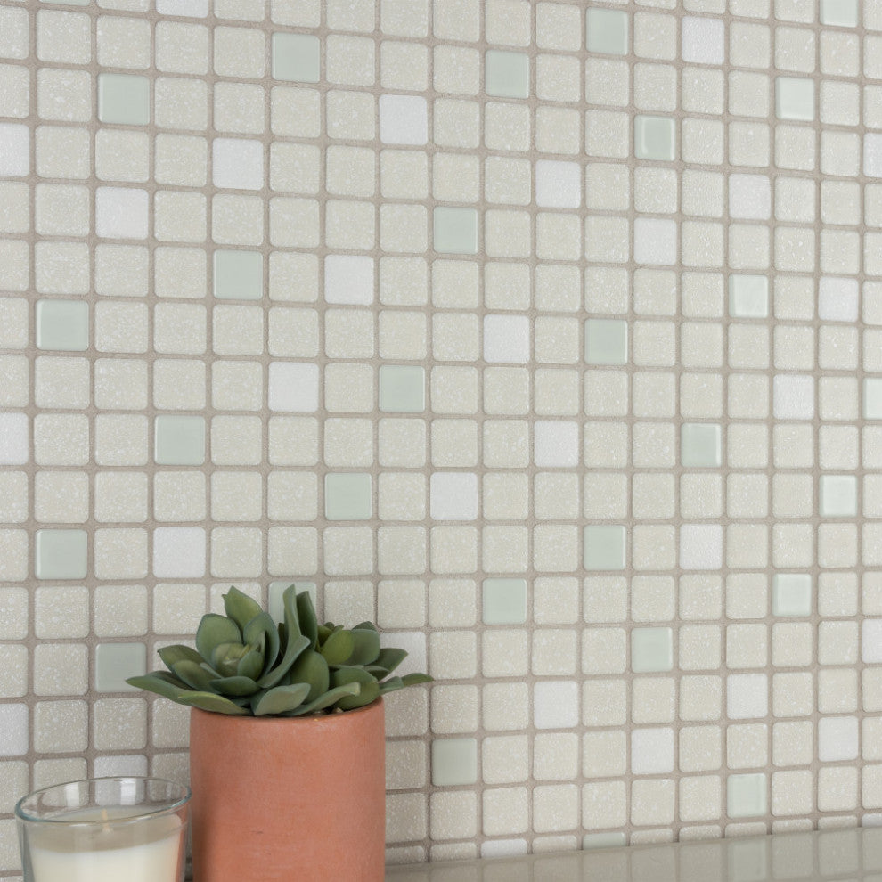 Crystalline Square Pistachio Porcelain Floor and Wall Tile