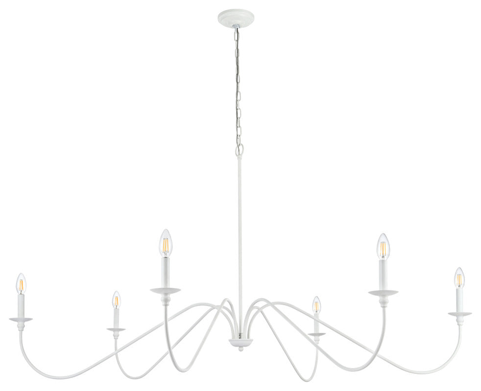 Living District Rohan 60" Chandelier in White