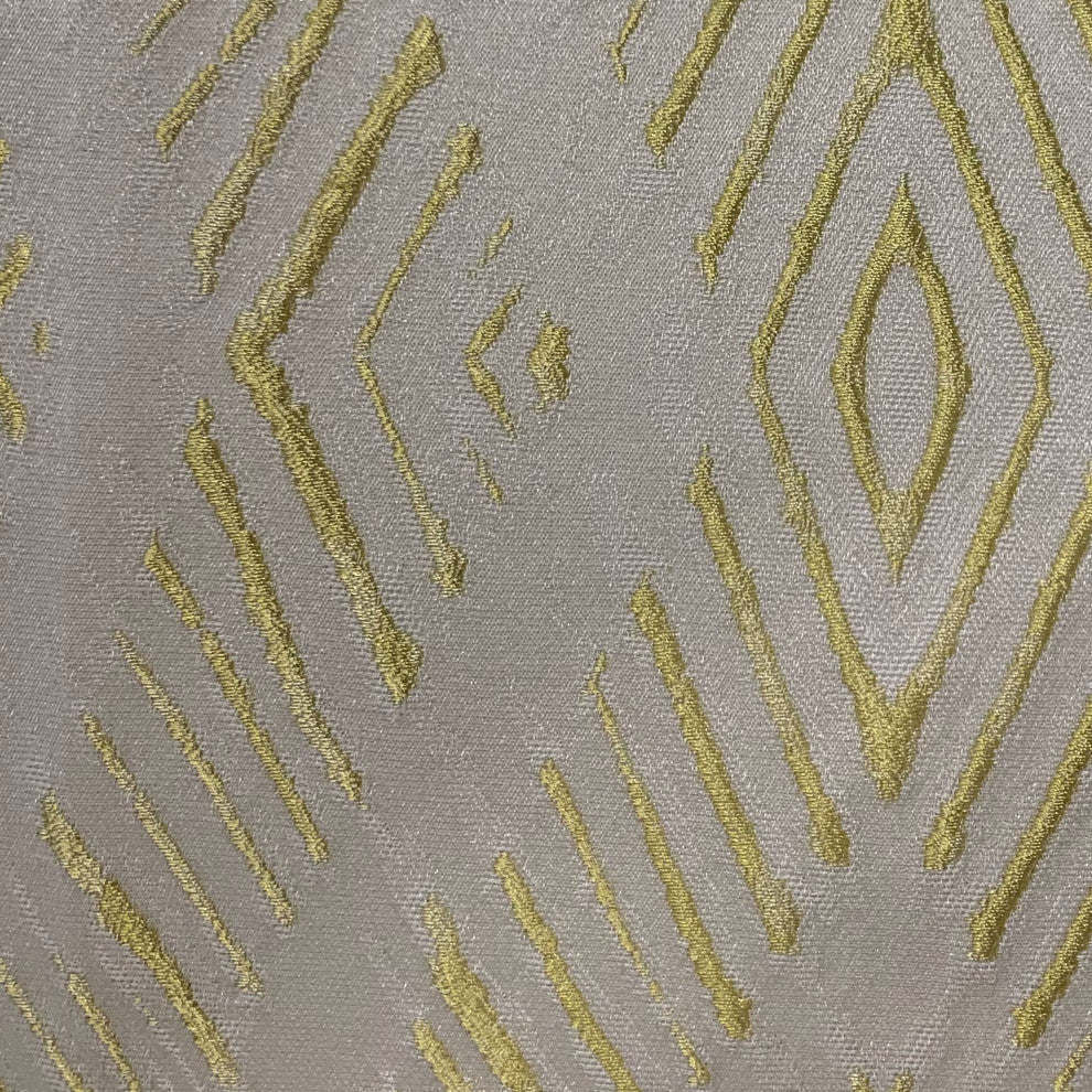 Plutus Yellow Hypno Abstract Luxury Throw Pillow, 24"x24"