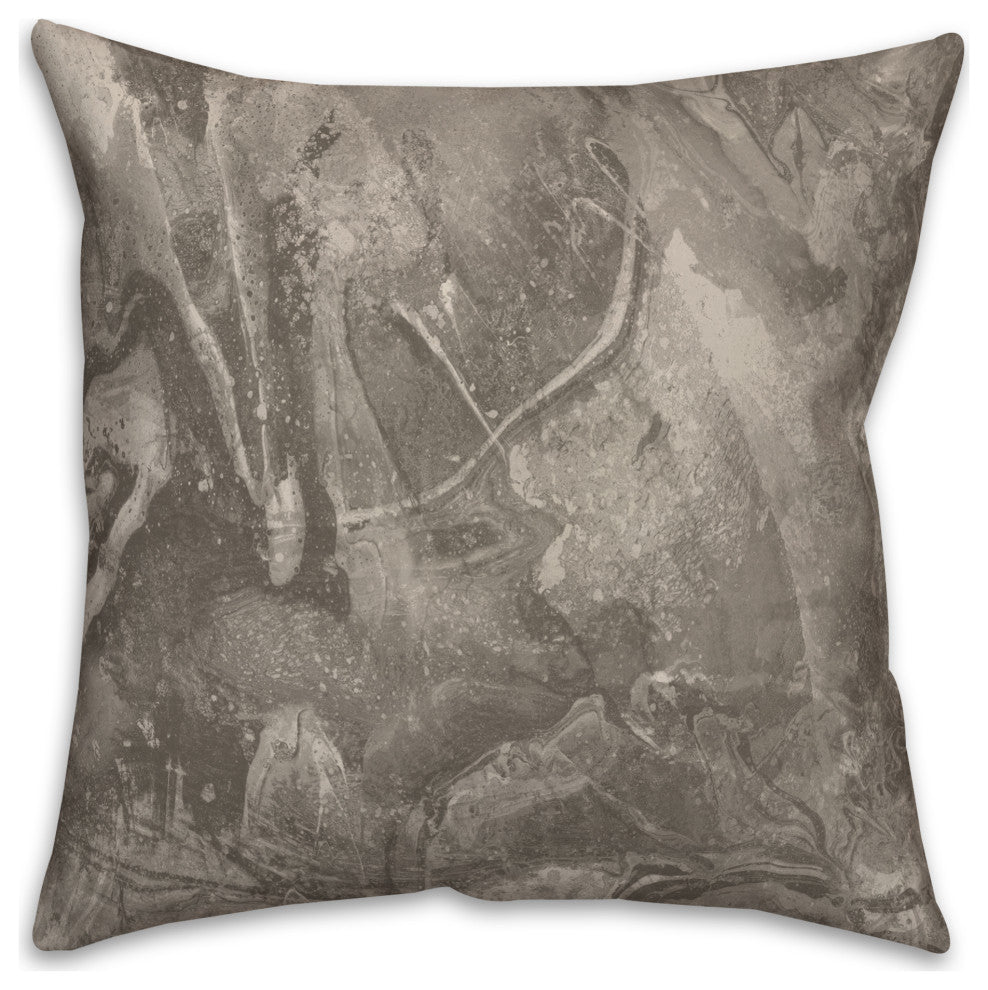 Gray Marble Pattern 18x18 Indoor/Outdoor Pillow