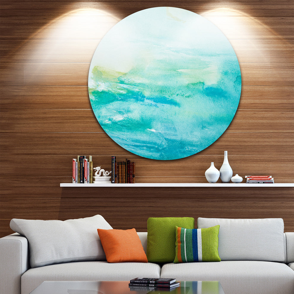 Abstract Sea Close-Up, Abstract Large Disc Metal Wall Art, 23"