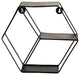 Nearly Natural 7051 10 Black Matte Hexagon Wall Shelf