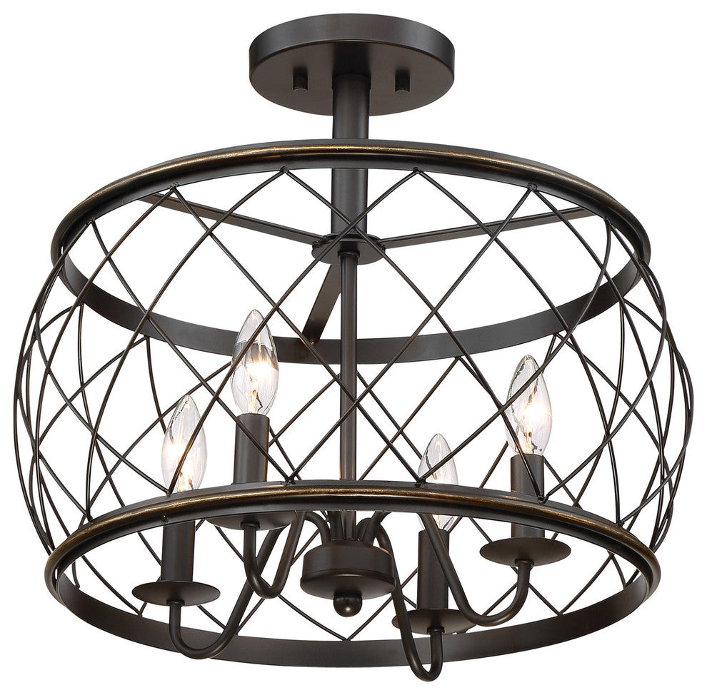 Quoizel Dury Four Light Semi-Flush Mount RDY1717PN