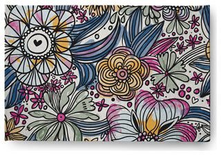 Flower Melange Spring Chenille Rug, Orchid, 2'x3'