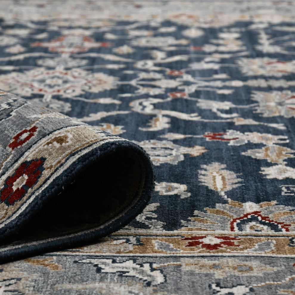 Bristol Krisha Area Rug, Blue, 10' x 14', Bordered