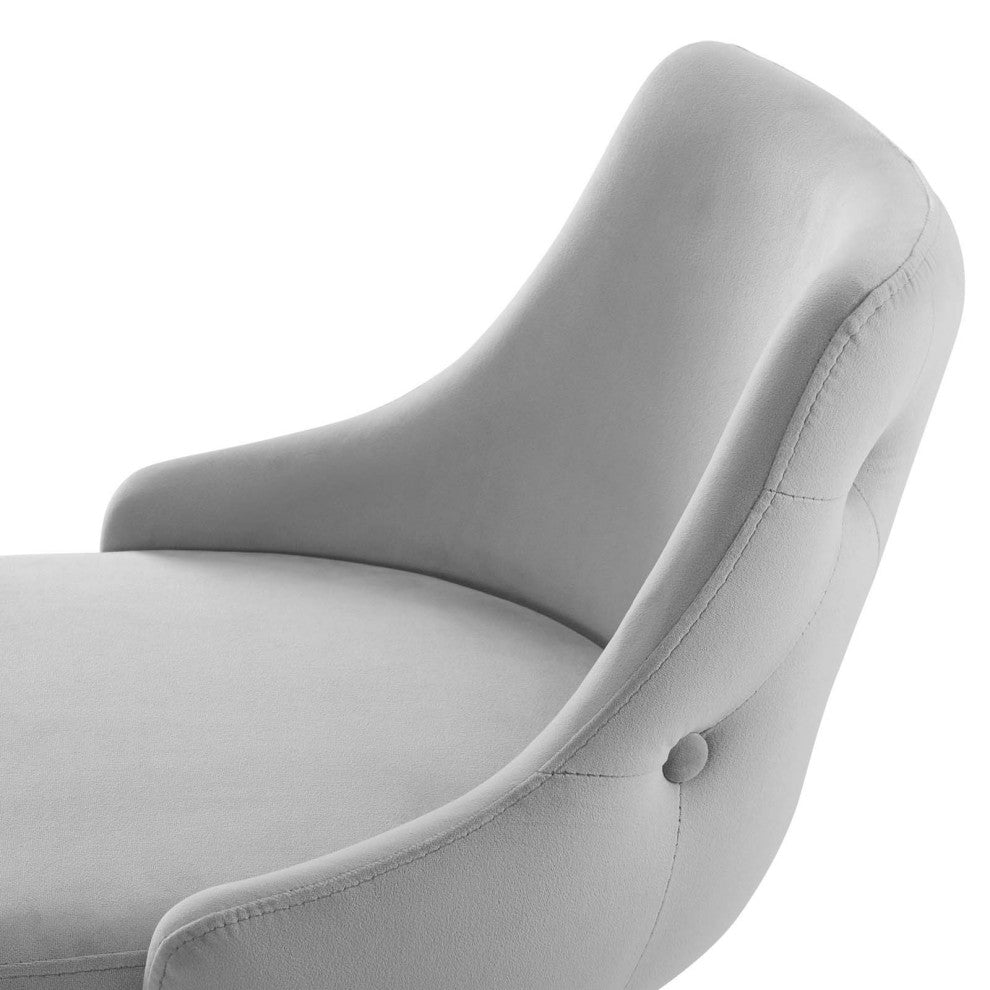 Bar Stool Chair Barstool, Velvet, Gray, Modern, Bar Cafe Bistro Restaurant