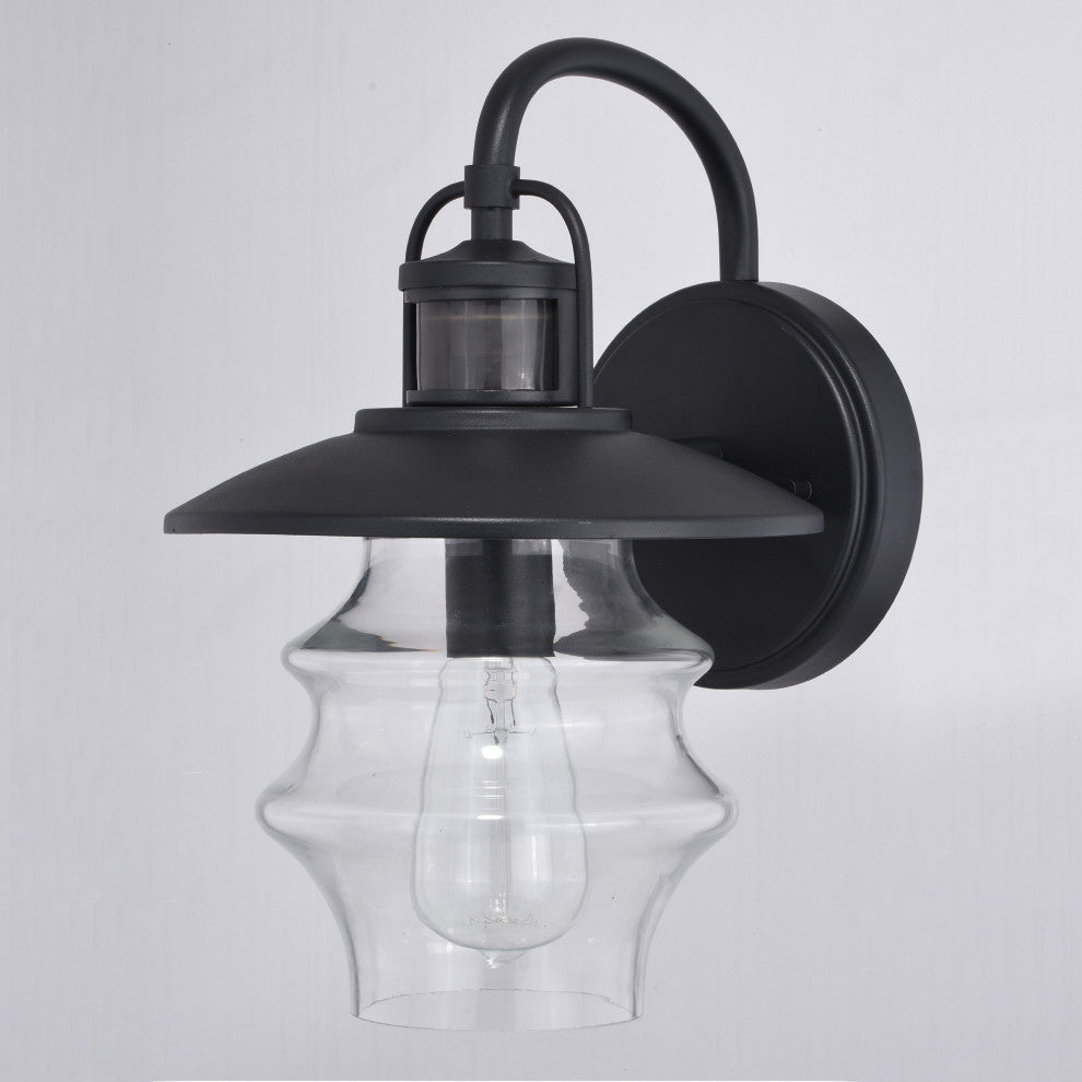 Glenn Dualux 9" Outdoor Wall Light Textured Black